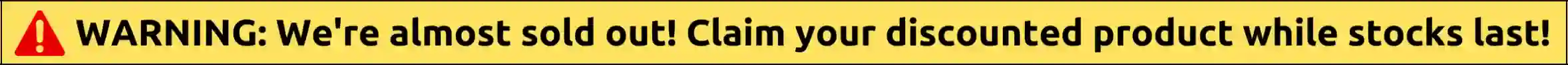 Limited stock warning banner for discounted Mind Vault product